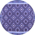 thumbnail image 1 of Ahgly Company Machine Washable Indoor Round Oriental Blue Traditional Area Rugs, 6' Round, 1 of 4