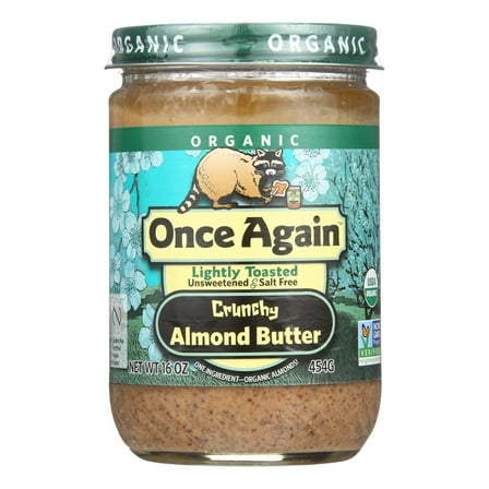 Once Again - Organic Crunchy Almond Butter Unsweetened & Lightly Toasted - 16 oz.