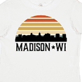 thumbnail image 4 of Inktastic Madison Wisconsin Skyline Retro Sunset Boys or Girls Toddler T-Shirt, 4 of 5