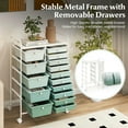 thumbnail image 4 of Resenkos 15-Drawer Utility Rolling Cart - Multi-Use Storage Solution, Lime Green, 4 of 8