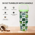 thumbnail image 5 of 30oz St.Patrick''s Gnome Flip Tumbler with Straws,Green Irish Shamrocks Coffee Travel Mug Cup Water Bottle,St.Patrick''s Day Decor,St.Patrick''s Day Gifts for Women, 5 of 6