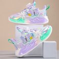 thumbnail image 4 of Willtoo Girls Kid's Butterfly Running Sneaker Tennis Mesh Athletic School Gym Lace-up Walking Shoes for Toddler/Little Kid/Big Kid, 4 of 6