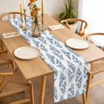 thumbnail image 6 of Blue Botanical Cotton Linen Table Runner for Dining Kitchen, Pastoral Elegant Spring Floral Wedding Outdoor Party Tablerunners Decoration, Dresser Scarf Coffee Tablecloth Runners 13x90 Inches, 6 of 9