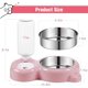 thumbnail image 5 of Cuencos Dobles Para Perros Y Gatos, Juego De Cuencos Para Agua Y Comida Para Mascotas Con Botella Dispensadora Automática De Agua Cuenco Desmontable De Acero Inoxidable - Rosa, 5 of 5
