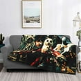 thumbnail image 2 of Goofa The Nightmare Before Christmas Pattern Fleece Throw Blanket for Couch, Soft Checkered Flannel Blanket for Sofa, Warm Cozy Decorative Blanket Fall Decor Gift-40"x30", 2 of 6