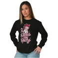 thumbnail image 3 of Breast Cancer Battle Like Betty Boop Women Plus Size Long Sleeve Tee Brisco Brands 2X, 3 of 5
