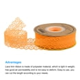 thumbnail image 3 of Unique Bargains 1.2 Inch Wide 50 Yard Lace Ribbon Floral Pattern Orange Lace Trim Ribbon for Gift Wrapping, Wedding Decor, 3 of 5