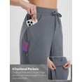 thumbnail image 6 of baleaf Bermuda Shorts for Women Knee Length 9'' Long Zipper Pockets High Waisted Quick Dry Lightweight Dark Gray 2XL, 6 of 7