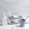 thumbnail image 4 of Toothbrush Holder Stand Plastic Cup Set Shelf Bathroom Toothpaste Storage Rack, 4 of 6