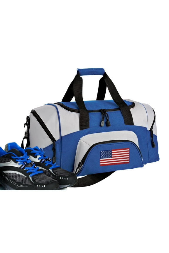 Small American Flag Gym Bag or Small US Flag Duffel Bag