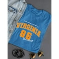 thumbnail image 3 of Virginia 86 Retro Sports T-Shirt Women -Image by Shutterstock, Female Large, 3 of 4