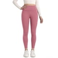 thumbnail image 5 of Dwellite Plus Size Leggings for Women Tummy Control Plus Size Yoga Pants High Waist Workout Pants Watermelon Red M, 5 of 7