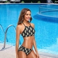 thumbnail image 4 of Womens Sexy Swimwear Funny Ghosts Halloween 2 Pcs Push-up Halter Tie Swimsuit/Bathing/Bikini Set, Large, 4 of 6