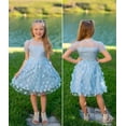 thumbnail image 5 of Arshiner Toddler Girls Tulle Summer Puff Sleeve Baby Girls Tutu Princess Party Casual Dress, 5 of 7
