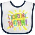 thumbnail image 3 of Inktastic I Love My Nonni Sun and Rainbow Letters Boys or Girls Baby Bib, 3 of 4