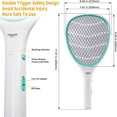 thumbnail image 4 of Handheld Bug Zapper Racket Electric Fly Swatter, 4 of 5