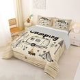 thumbnail image 2 of Catabedysis Sketch Camping Full Size Comforter Sets,Camper Tent Print Bedding Comforter Set For Boys,Multicolor,Light Gray Reversible,3-Piece,1 Comforter and 2 Pillowcases, 2 of 7