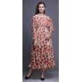 thumbnail image 2 of Bimba Floral Ladies Printed Boho Gypsy Summer Smocked Maxi Long BeachDress-X-Small, 2 of 5