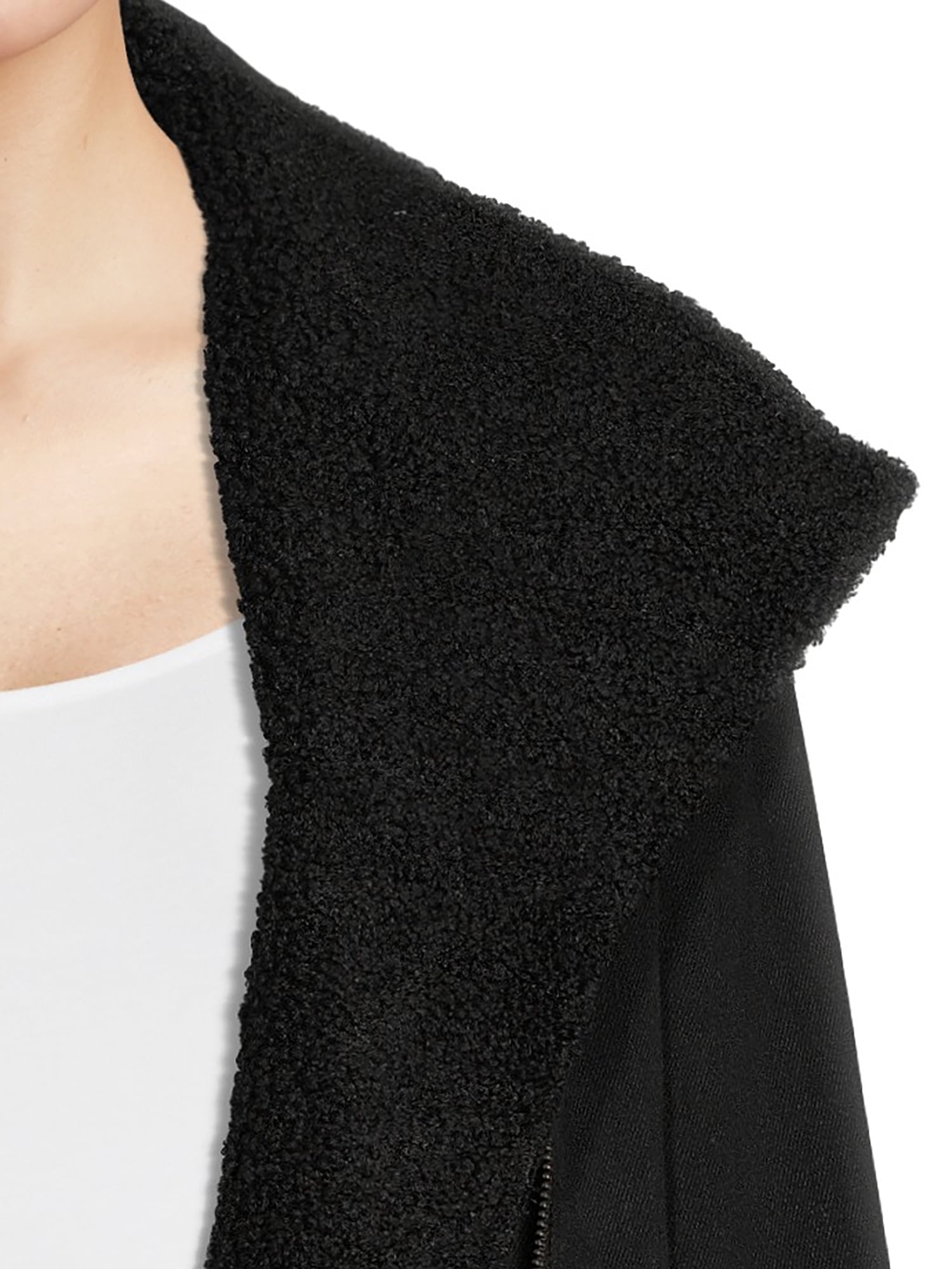 Time and Tru Women's Denim Faux Sherpa Jacket
