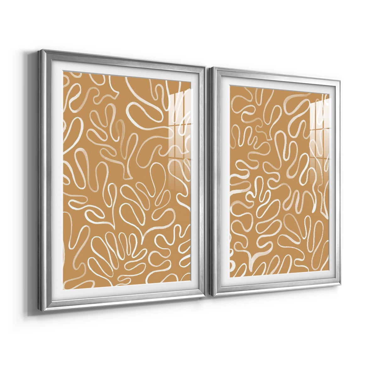 Wexford Home Matisse Pieces I Premium Framed Print, 22.5" x 30.5" - Ready to Hang, Silver (Set of 2)