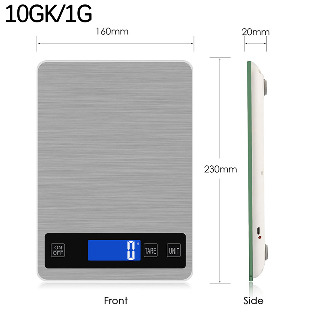 Digital Food Scale Battery Powered Stainless Steel AntiFingerprint