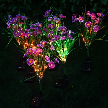 

Shpwfbe led lights for bedroom LED Solar Outdoor Waterproof Lights Garden Yard Lawn Landscape Daisy Lamp 2 PC room decor fairy lights