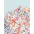 thumbnail image 6 of Bslissey Toddler Girls One Piece Swimsuit Floral Print Long Sleeve Romper Bathing Suit Infant Casual Crew Neck Zipper Ruffle Swimwear 6M-4T Kids Cute Beach Wear, 6 of 9