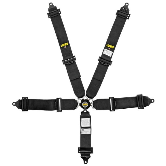 JEGS 70087 Cam Lock Ultra Series Harness 5-Point Design 3 Wide Shoulder & Lap Be