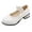 White, variant on Girls Dress Shoes Wedding Bowknot Shoes Princess Party School Shoes Low Heel Or Wedding Party Shoes,Size 5.5 Years-6 Years