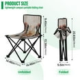 thumbnail image 3 of 600D Oxford Camping Chair Portable Foldable Chair Supports 220 lbs for Picnic, Fishing, Backpacking Gorgeous Colors Butterfly, 3 of 8