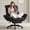 Black, variant on Ultifit Big and Tall Office Chair with Swivel Armrests,Leather Criss Cross Chair with Headrest & Footrest,Desk Chair with Spring Padt,Beige