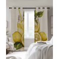 thumbnail image 4 of Summer Lemon Blackout Curtains for Bedroom Living Room Darkening Curtains 84 Inch Length 2 Panels Set Yellow Fruits Green Leaf Vintage Window Curtain Insulated Window Treatment Grommet Drapes 42"x84", 4 of 9