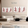 thumbnail image 4 of Elephant Stock Minimalist Bare Belle Wall Art - Horizontal Multi Panel Canvas - Lobby Wall Decor - Wellness Multi Panel - Red And White Decor - 74" x 36", 4 of 8