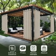 thumbnail image 2 of 4pcs, Outdoor Curtain, Blackout, Faux Linen Curtain for Garden, Patio, Porch, Bedroom, Living Room, Pergola, Cabana, Thermal Insulated, Grommet Top, garden decoration, outdoor decor, 2 of 44