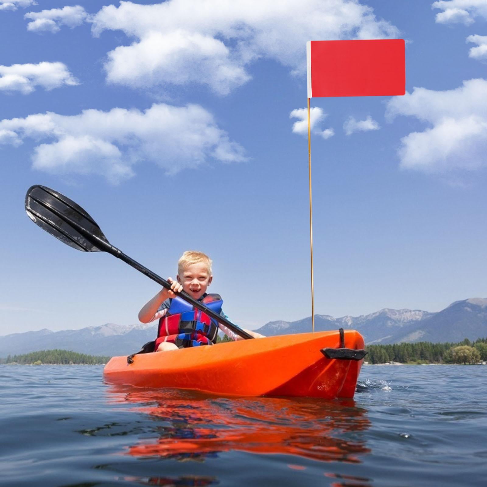 harayaa 1.2M Kayak Safety Flag with Mount Water Sports Yacht Kayak Canoe Accessories
