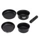 thumbnail image 3 of Camping Cooking Pot Pan, Prevent Stick Aluminum Alloy Even Heat Conduction Black Open Fire Cookware For Barbecue ANGGREK AH3790, 3 of 8