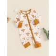 thumbnail image 3 of FEORJGP Infant Baby Boys One-piece Jumpsuits 0 3M 6M 12M Toddler Long Sleeve Zipped Rompers Cow Horse Print Crew Neck Bodysuits Newborn Little Boy Comfy Casual Spring Fall Clothes for Daily, 3 of 7