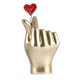 thumbnail image 1 of Estatua creativa con gesto de dedo en forma de corazón, escultura de mano de amor, figura coleccionable para Dorado, 1 of 9