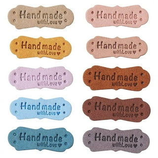 30pcs Leather Labels Handmade With Love Labels Crochet Tags With Holes For  Embel