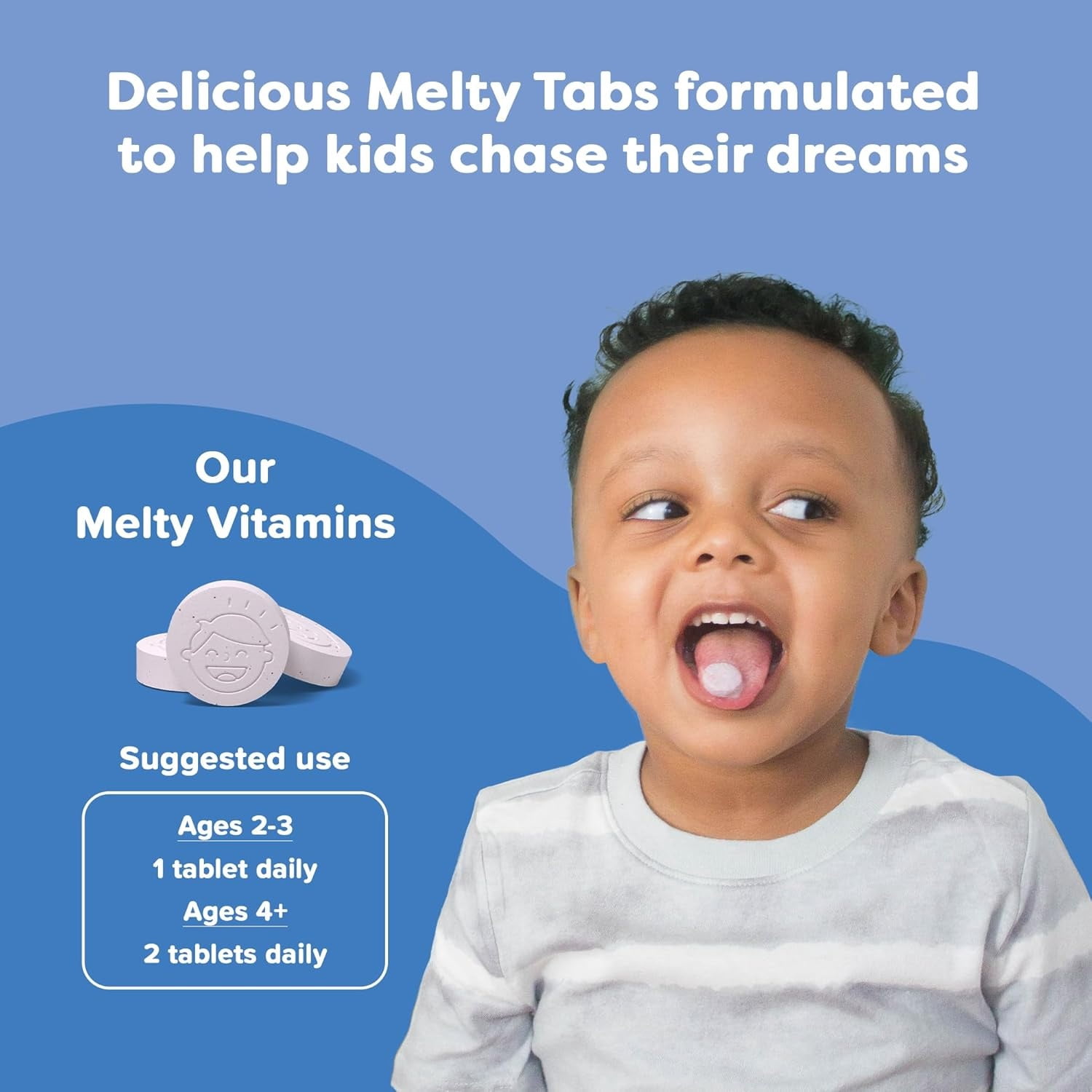 (3 pack) Renzo's Hercules Calcium Supplement with Vitamin D3 & K2 - Dissolving Kids Vitamins - 60 Grape-Flavored Melty Tabs