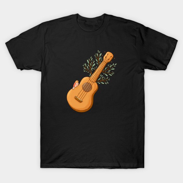 Ukulélé Instruments de Musique Croissance Arbre Art Folklorique Nature T-Shirt Unisexe, jusqu'à Taille 3TG.
