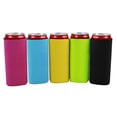 thumbnail image 4 of Aspire 10 Pcs Blank Neoprene Collapsible Slim Can Cooler Sleeves Fit 12oz Beer Slim Can Energy Drink, 4 of 4