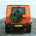 thumbnail image 4 of Haiem Spare Tire Cover , Wheel Cover with Lush Foliage Green Plant printed, Camper Spare Tire Cover Fit for Jeep Wrangler Rv SUV Truck Travel Trailer-15 inch, 4 of 9