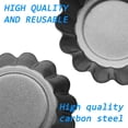 thumbnail image 3 of 12 Packs Egg Tart Mold, DaKuan Cupcake Cake Muffin Mold Mini Pie Pans Tin Pan Baking Tool, Carbon Steel- 2.6 Inch, 3 of 9