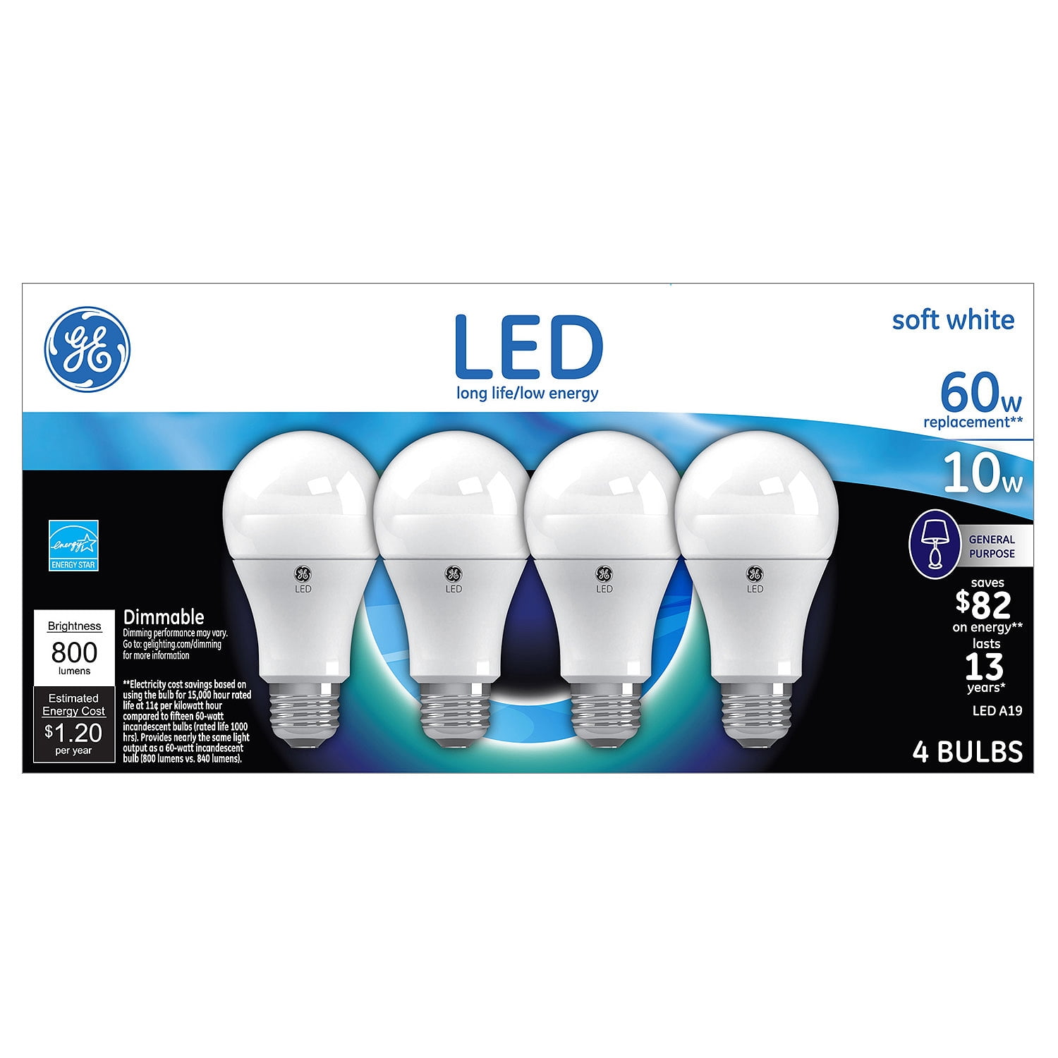 8 Details about    GE 60 Watt Soft White General Purpose Incandescent Light Bulbs Two 4-Packs 