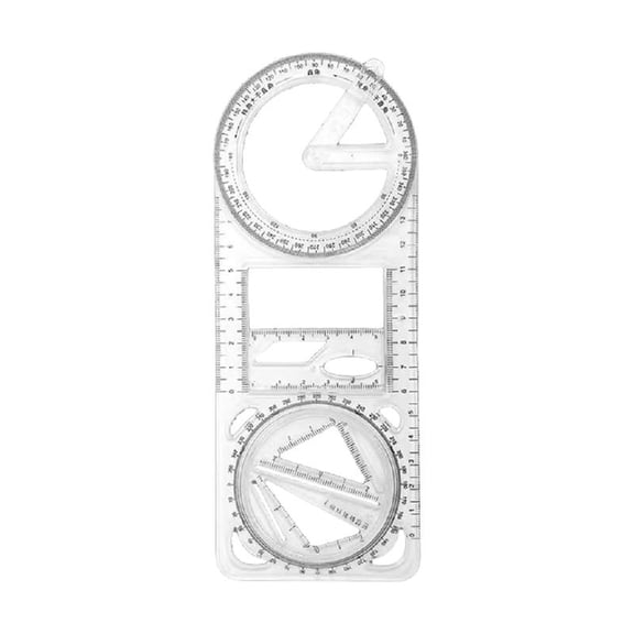 1/2/3 Pcs Multifunctional Ruler Measuring Ruler Geometric Ruler Draft Ruler for Drawing