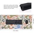 thumbnail image 2 of Pink Blue Cute Floral Gaming Mouse Pad Desk Mat XXL 35.4×15.7 in Anime Green Leaf Flowers Extended Mousepad 40X90cm with Non-Slip Rubber Base Stitched Edge Large Desk Pad for Women Gamer Office, 2 of 6