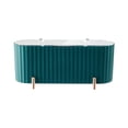 thumbnail image 4 of Soporte de bolas de hisopo de de 3 compartimentos, joyas cosméticas Verde Zulema Soporte para almohadillas de algodón, 4 of 8