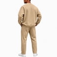 thumbnail image 4 of Men's 2 Piece Loose Fit Crewneck Tracksuit Set, Long Sleeve Pullover Sweatshirt & Drawstring Sweatpants with Side Pockets, Workout Running Activewear Outfit, 4 of 6