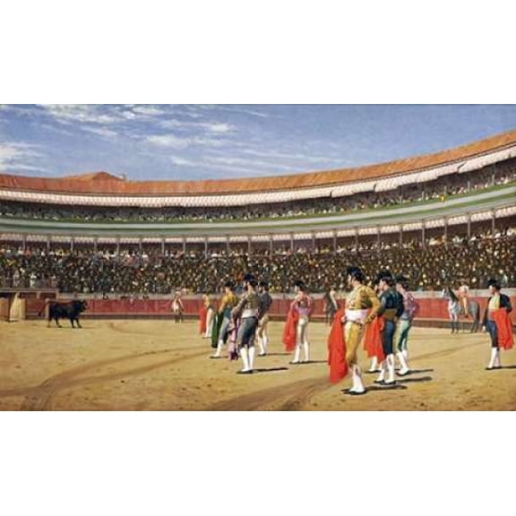 The Entry of The Bull Canvas Art - Jean Leon Gerome (12 x 18)